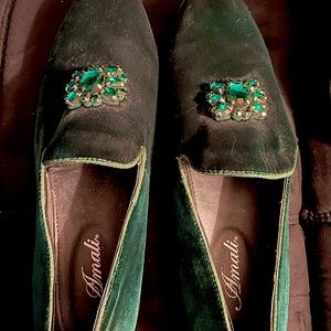 Green formal loafers. Size 12.